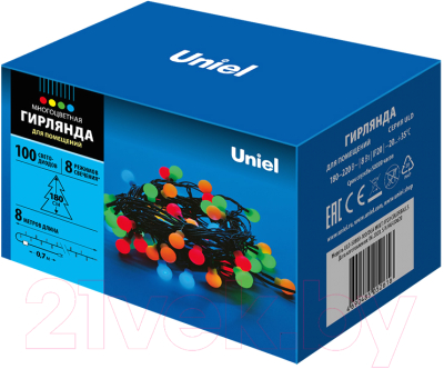 Светодиодная гирлянда Uniel ULD-S0800-100/DGA / 07929 (мульти)