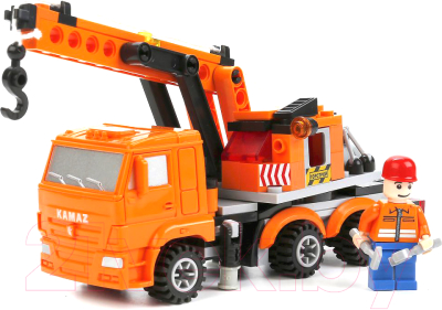 

Конструктор Город мастеров, Камаз: Кран с фигуркой / KK-7516-R