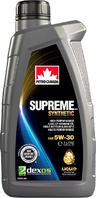 

Моторное масло Petro-Canada, Supreme Synthetic 5W30 / MOSYN53C12