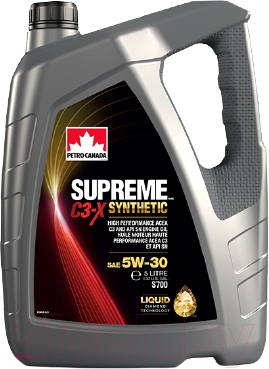 

Моторное масло Petro-Canada, Supreme C3-X Synthetic 5W30 / MOSNX53C20