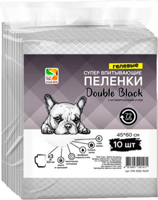 

Одноразовая пеленка для животных, Double Black PFA102C-10UP