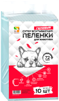 Одноразовая пеленка для животных Four Pets PFA104-10UP (60x90см, 10шт) - 