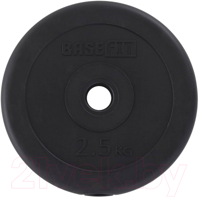 Диск для штанги BaseFit BB-203 (черный)