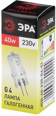 Лампа ЭРА G4-JCD-40W-230V-CL / C0039280