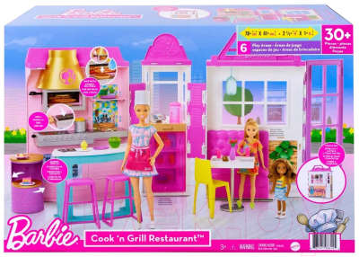 Комплект аксессуаров для кукольного домика Barbie Ресторан / GXY72