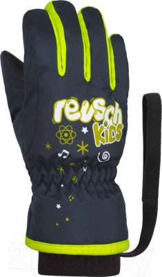Перчатки лыжные Reusch Kids Dress / 4885105 0955 (р-р 0, Blue/Safety Yellow)