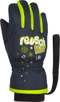 Перчатки лыжные Reusch Kids Dress / 4885105 0955 (р-р 1, Blue/Safety Yellow) - 