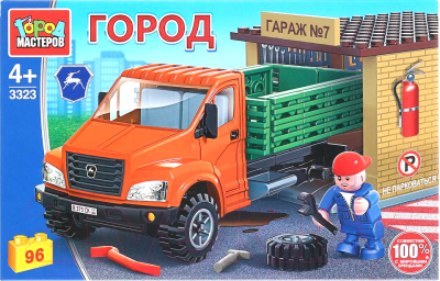

Конструктор Город мастеров, Газ некст с гаражом / 3323-KK