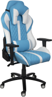 Кресло геймерское AksHome Sprinter Eco (голубой/белый) - 