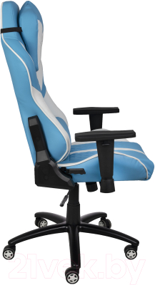 Кресло геймерское AksHome Sprinter Eco (голубой/белый)
