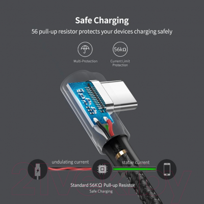 Кабель Ugreen US176 / 20856 (1м, черный)