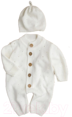 Комплект одежды для малышей Amarobaby Pure Love Cutie / AB-OD21-PLС5/33-62 (молочный, р. 62)