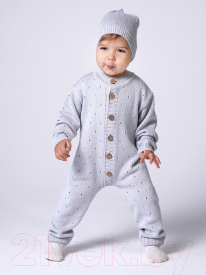 Комплект одежды для малышей Amarobaby Pure Love Cutie / AB-OD21-PLС5/11-56 (серый, р. 56)