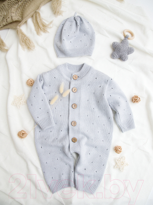 Комплект одежды для малышей Amarobaby Pure Love Cutie / AB-OD21-PLС5/11-68 (серый, р. 68)
