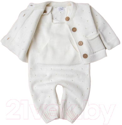 Комплект одежды для малышей Amarobaby Pure Love Cutie / AB-OD21-PLС11/33-74 (молочный, р. 74)