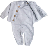 Комплект одежды для малышей Amarobaby Pure Love Cutie / AB-OD21-PLС11/11-56 (серый, р. 56) - 
