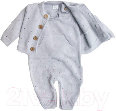 Комплект одежды для малышей Amarobaby Pure Love Cutie / AB-OD21-PLС11/11-56 (серый, р. 56)