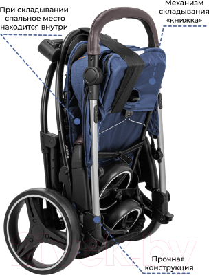 Детская прогулочная коляска Baby Tilly Atlas / T-1610 (синий)
