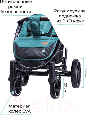 Детская прогулочная коляска Baby Tilly Atlas / T-1610 (зеленый)