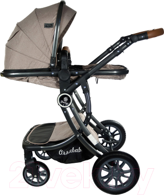Детская универсальная коляска OrsaBaby Camily Black (коричневый)