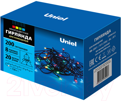 Светодиодная гирлянда Uniel ULD-S2000-200/DGA / UL-00007307 (мульти)