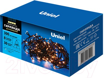 Светодиодная гирлянда Uniel ULD-S3000-300/DGA / UL-00007312 (теплый, белый)