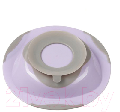 Тарелка для кормления BabyOno 1062 с присоской (фиолетовый)