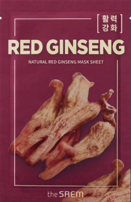 Изображение товара Маска для лица тканевая The Saem Natural Red Ginseng (21мл)