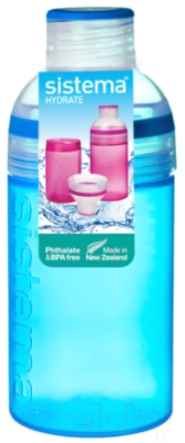 Бутылка для воды Sistema Трио / 820 (480мл, синий)