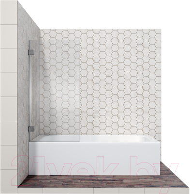 Стеклянная шторка для ванны Ambassador Bath Screens 70x140 / 16041101