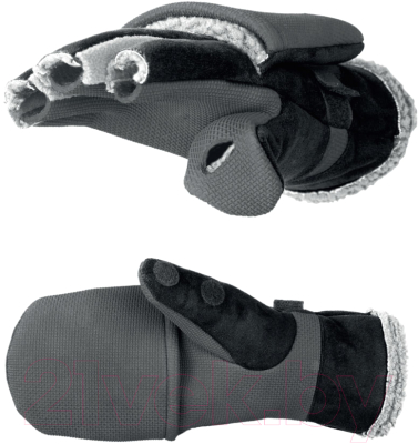 Перчатки-варежки для охоты и рыбалки Norfin Aurora / 703035-XL (черный)