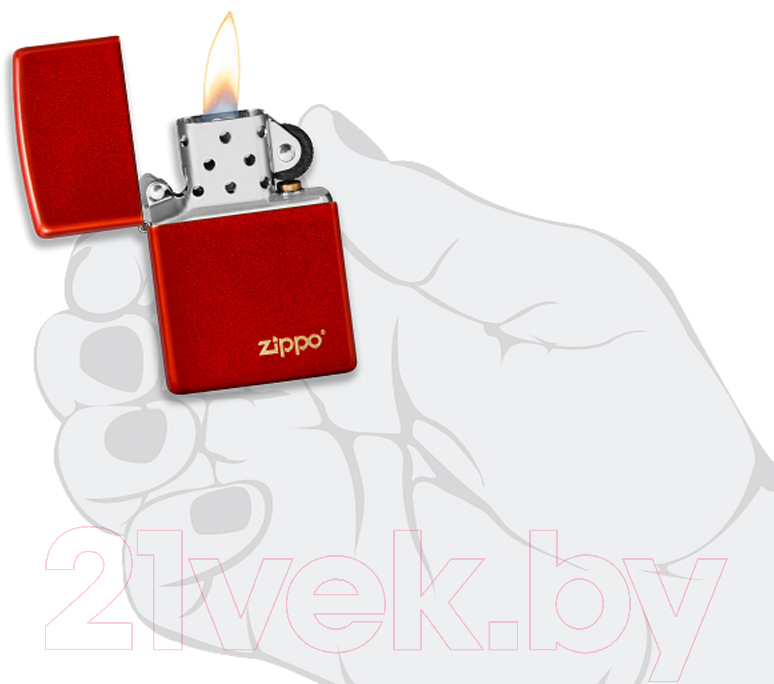 Зажигалка Zippo Classic / 49475ZL (красный) — фото 5