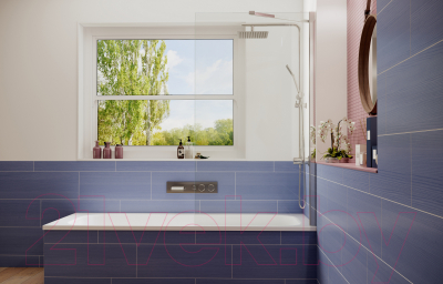 Стеклянная шторка для ванны Ambassador Bath Screens 80x140 / 16041103