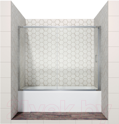 Стеклянная шторка для ванны Ambassador Bath Screens 170x140 / 16041105