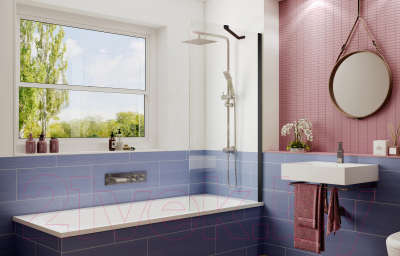 Стеклянная шторка для ванны Ambassador Bath Screens 70x140 / 16041206