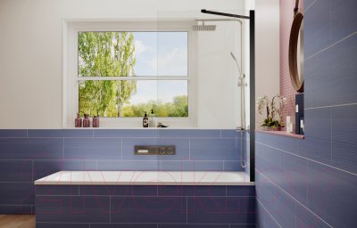 Стеклянная шторка для ванны Ambassador Bath Screens 80x140 / 16041207