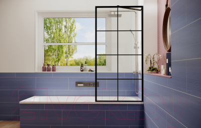 Стеклянная шторка для ванны Ambassador Bath Screens 70x140 / 16041208
