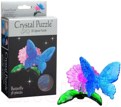 3D-пазл Crystal Puzzle Бабочка / 90122 (голубой)