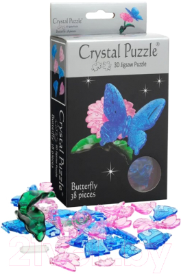 3D-пазл Crystal Puzzle Бабочка / 90122 (голубой)