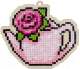 Набор алмазной вышивки Wizardi Чайник с розой / WWP178 - 