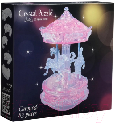 3D-пазл Crystal Puzzle Карусель / 91209 (розовый)