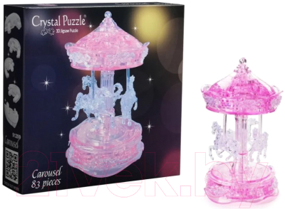 3D-пазл Crystal Puzzle Карусель / 91209 (розовый)