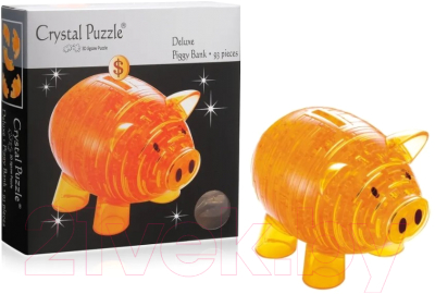 3D-пазл Crystal Puzzle Копилка свинья / 91003 (золото)