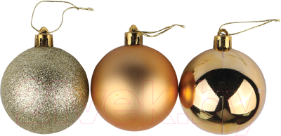 Набор шаров новогодних Золотая сказка 590875 (6шт, темное золото)