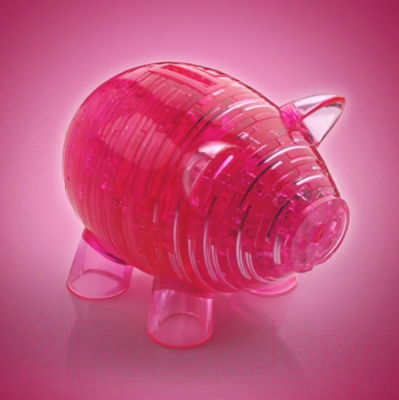 3D-пазл Crystal Puzzle Копилка свинья / 91103 (розовый)