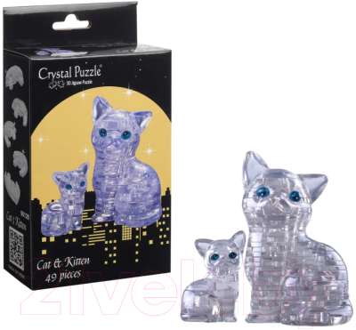 3D-пазл Crystal Puzzle Кошка / 90126 (серебристый)