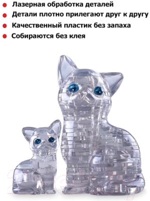 3D-пазл Crystal Puzzle Кошка / 90126 (серебристый)