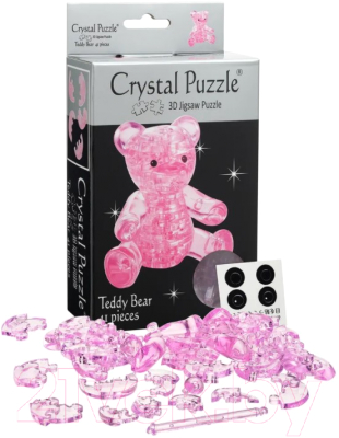 3D-пазл Crystal Puzzle Мишка / 90314 (розовый)
