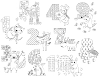 

Набор для творчества Bumbaram, Многоразовая раскраска. Цифры L / mr-101