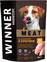Сухой корм для собак Winner Мираторг Из ароматной курочки для взрослых собак мелких пород /1010022540 (500г) - 